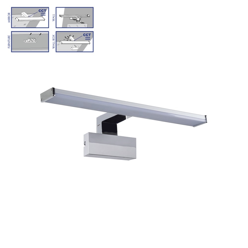 Prezent 70226  - LED Kúpeľňové osvetlenie zrkadla TREMOLO PLUS LED/8W/230V IP44 3000/4000K 40 cm