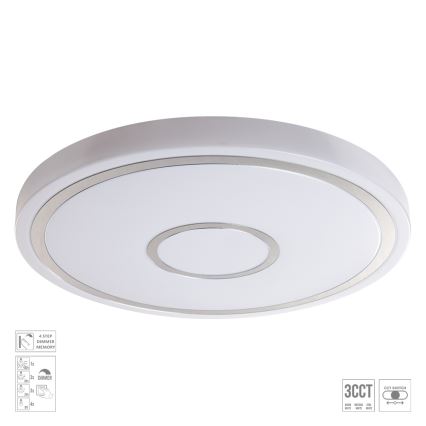 Prezent 71342 - LED Stmievateľné stropné svietidlo MOZAN LED/40W/230V 3000/4000/6500K pr. 48 cm biela