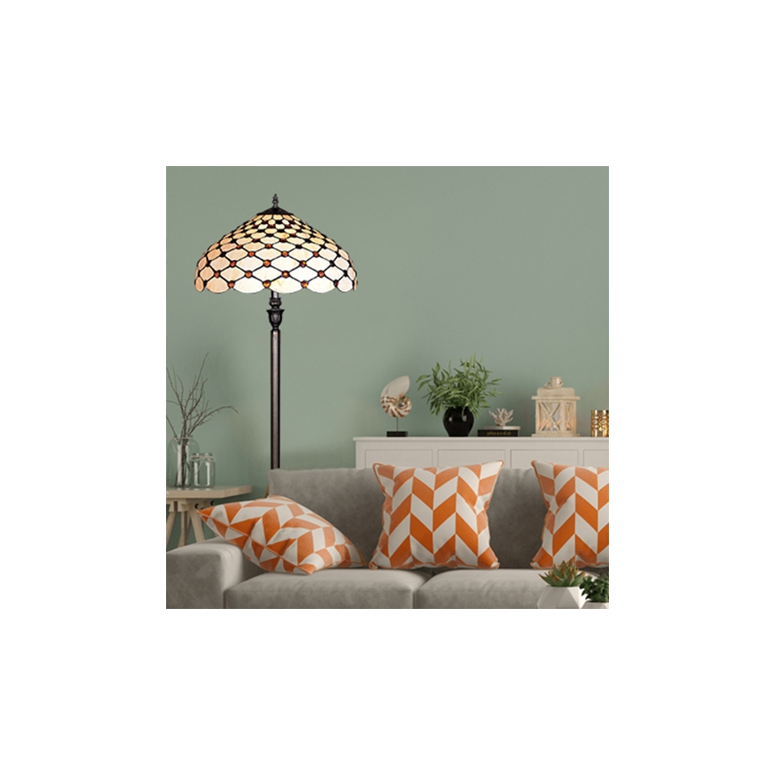 Prezent 76 - Stojacia lampa TIFFANY 2xE27/60W