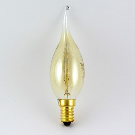 Priemyselná dekoračná stmievateľná žiarovka VINTAGE C35 E14/40W/230V 2000K