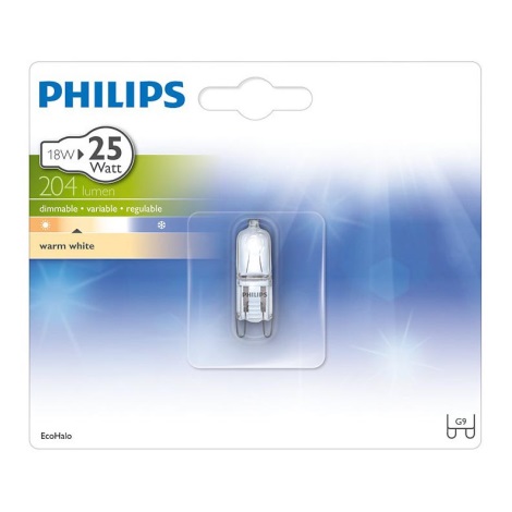 Priemyselná žiarovka Philips ECOHALO G9/18W/230V 2800K