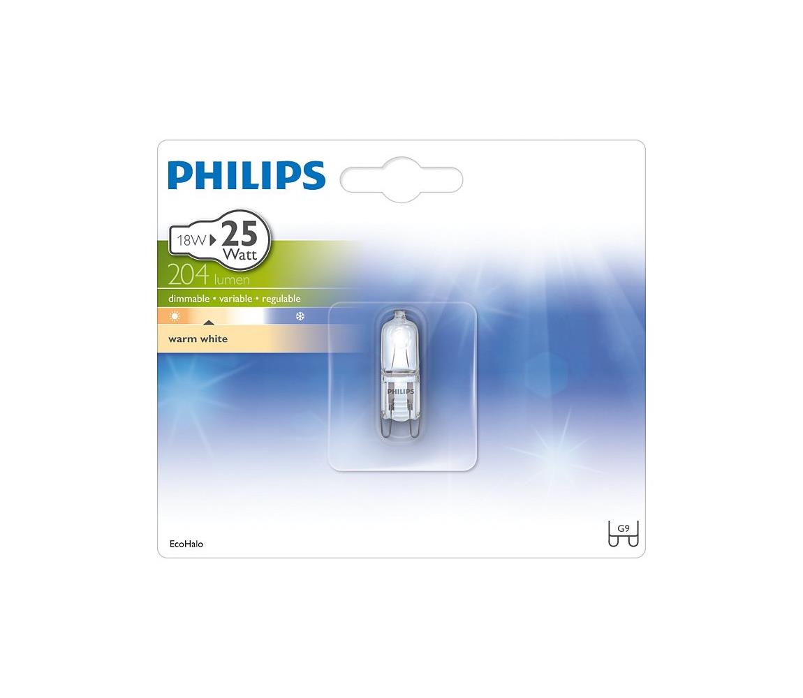 Philips Priemyselná žiarovka Philips ECOHALO G9/18W/230V 2800K