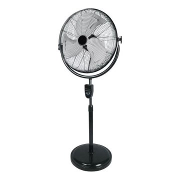 Priemyselný stojanový ventilátor 100 W/230 V, 143 cm, čierny