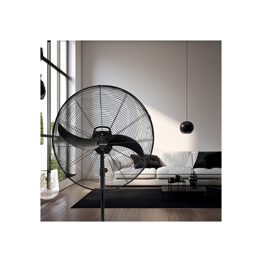 Priemyselný stojanový ventilátor 115W/230V 188 cm čierny