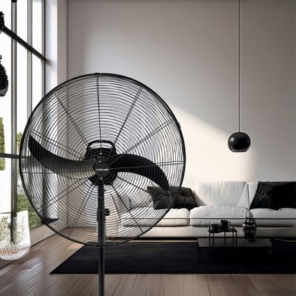 Priemyselný stojanový ventilátor 115W/230V pr. 66 cm čierny