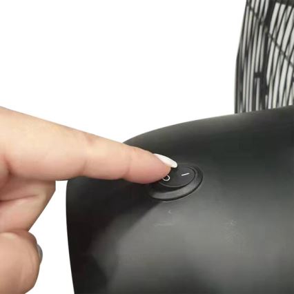 Priemyselný stojanový ventilátor 190W/230V 187 cm čierny