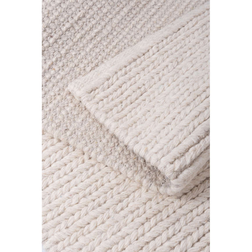 Prírodný koberec FIR WOOL 120x170 cm 2600 g/m2 krémová