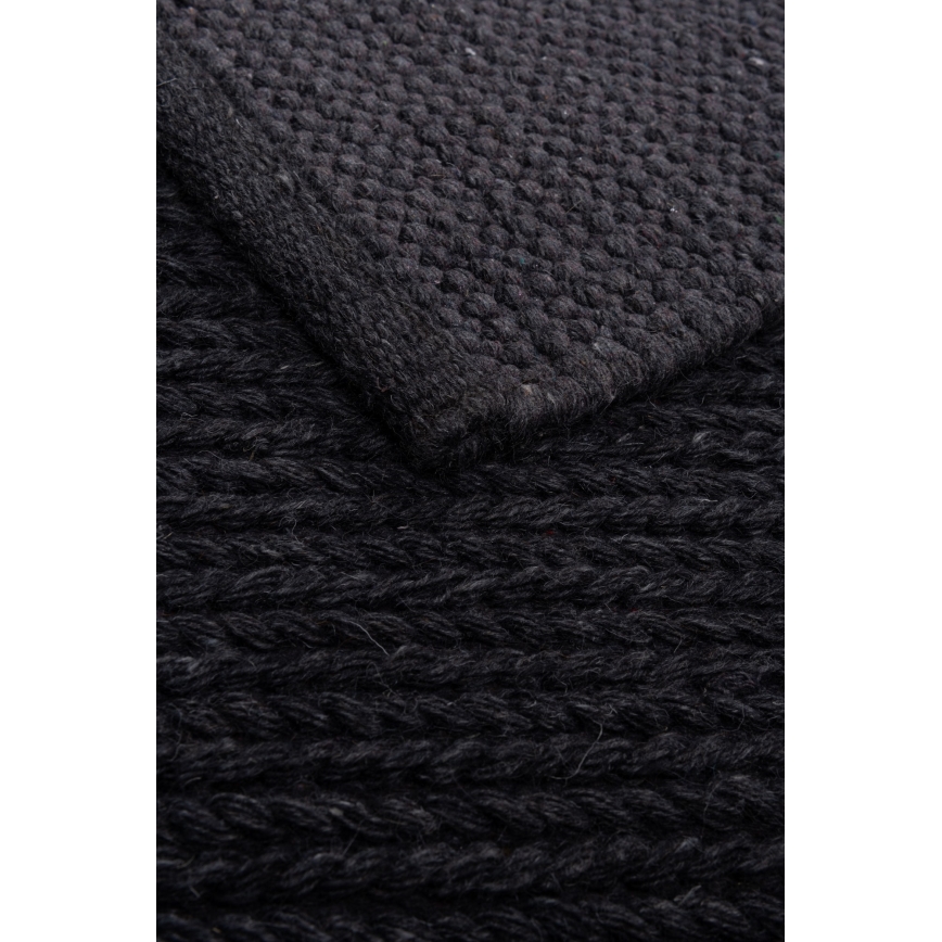 Prírodný koberec FIR WOOL 160x230 cm 2600 g/m2 antracitový
