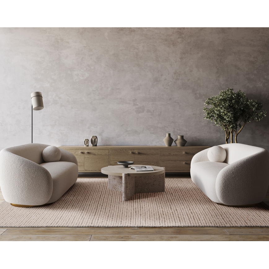 Prírodný koberec FIR WOOL 200x300 cm 2600 g/m2 krémový