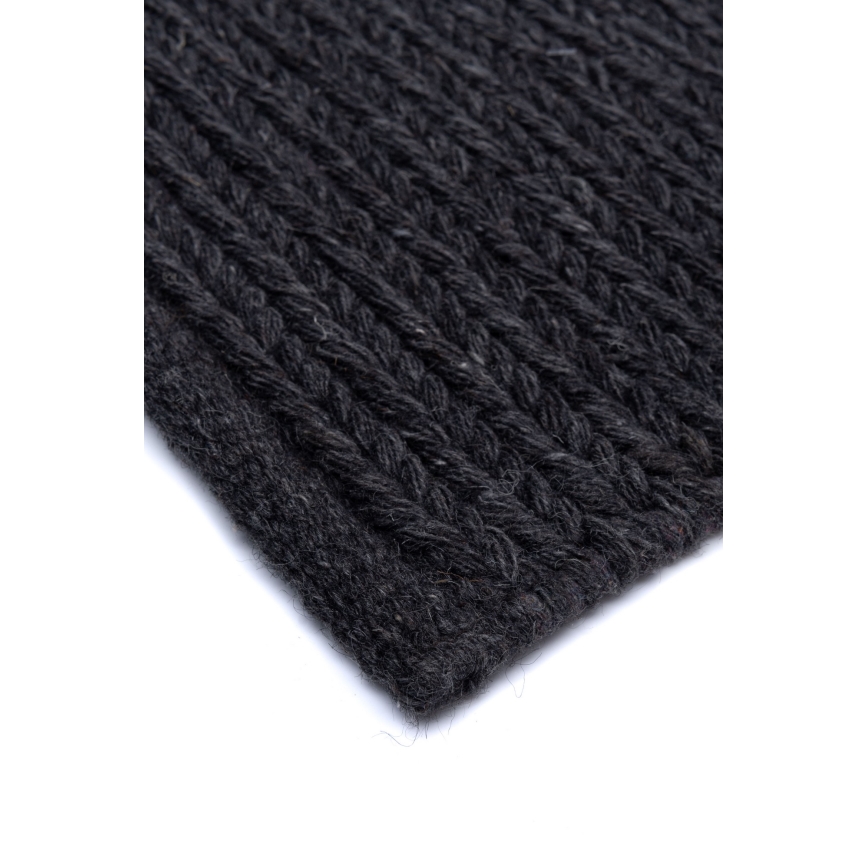 Prírodný koberec FIR WOOL 70x140 cm 2600 g/m2 antracit