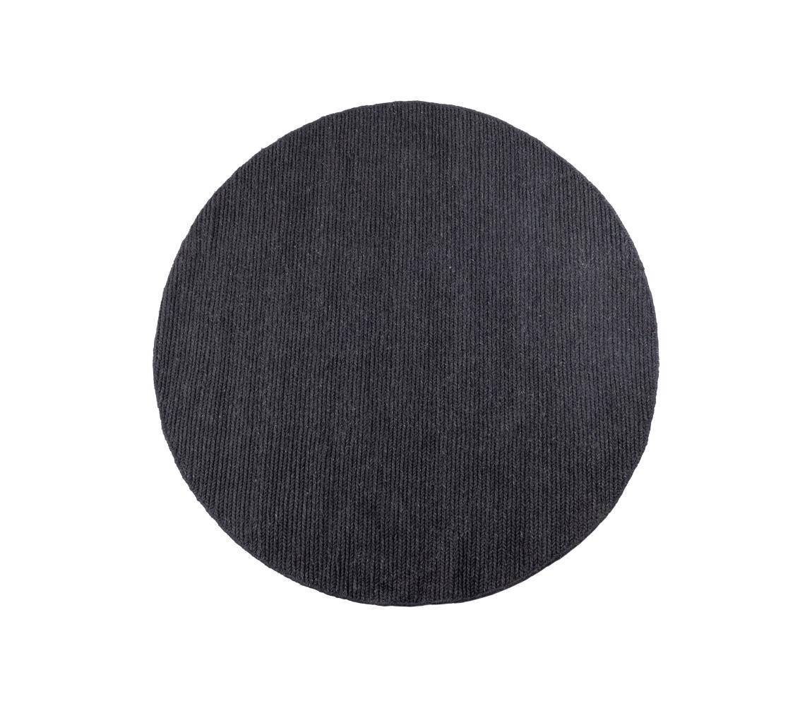 Multidecor Prírodný okrúhly koberec FIR WOOL 160 cm 2600 g/m2 antracit 508772