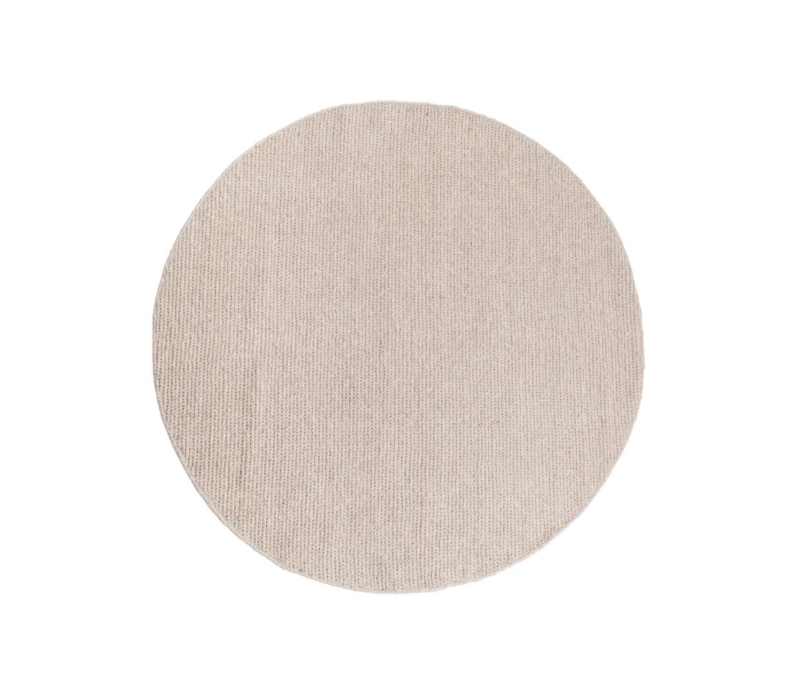 Multidecor Prírodný okrúhly koberec FIR WOOL 160 cm 2600 g/m2 béžový 508771