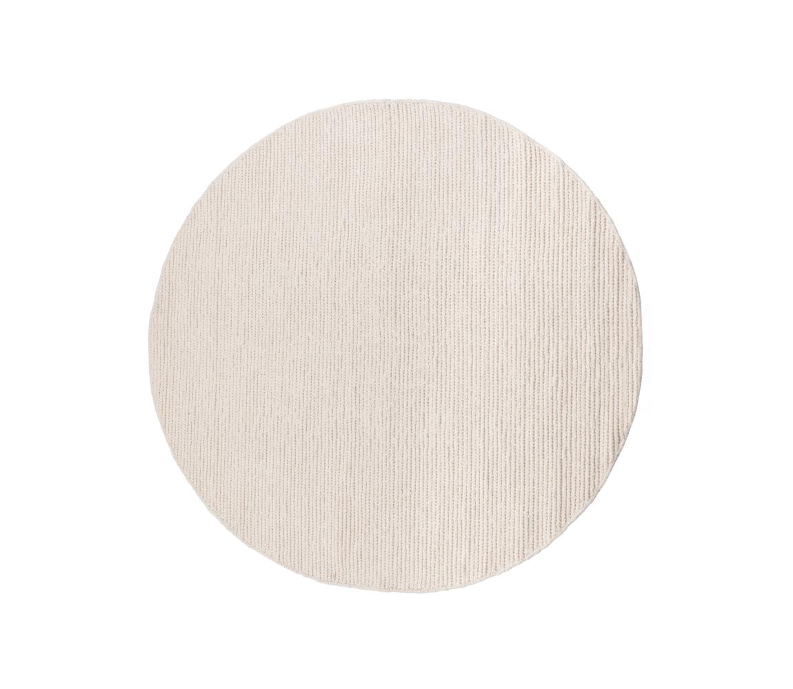 Multidecor Prírodný okrúhly koberec FIR WOOL 160 cm 2600 g/m2 krémový 508770