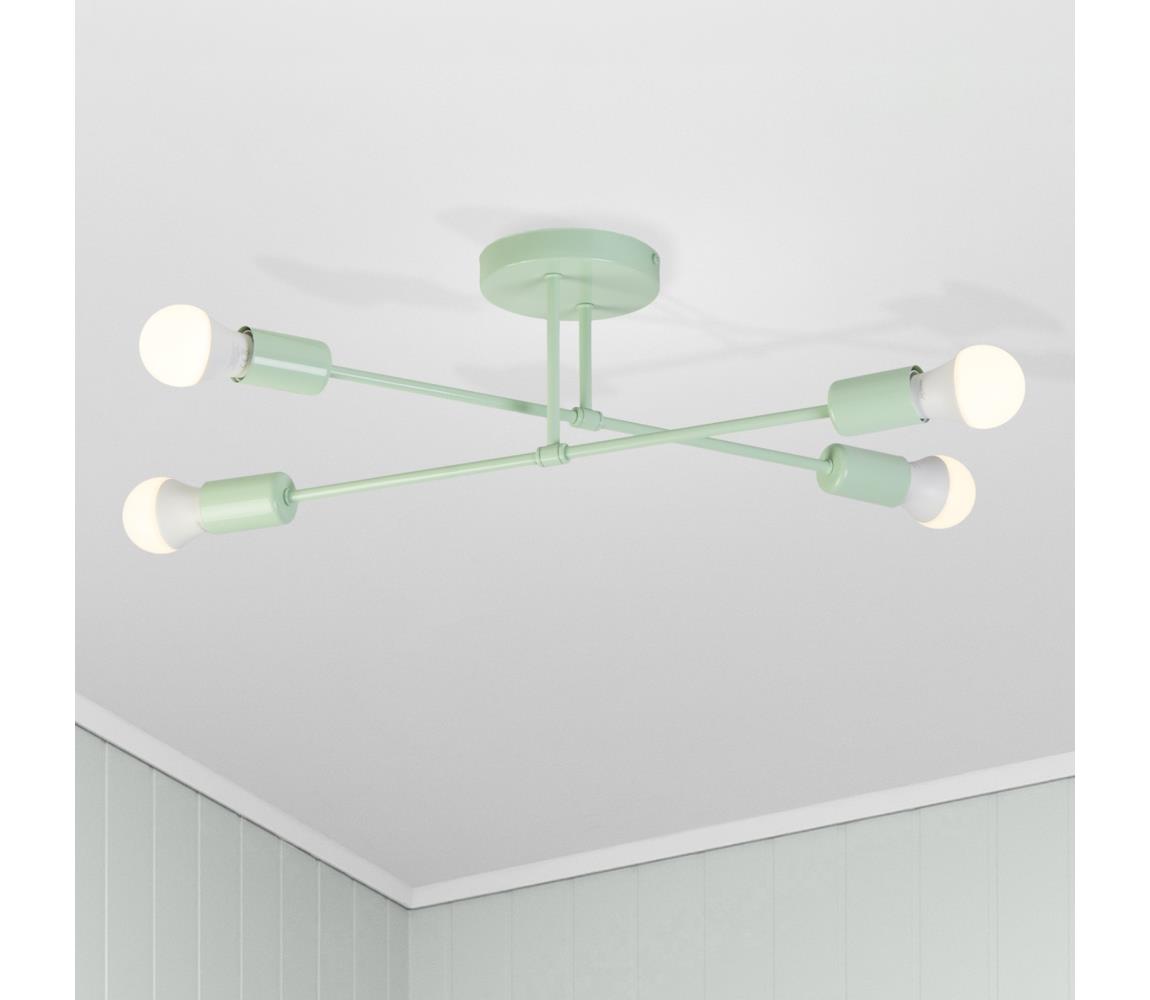 Prisadené stropné svietidlo CAMBRIDGE 4xE27/15W/230V zelené W-2022/4 MT
