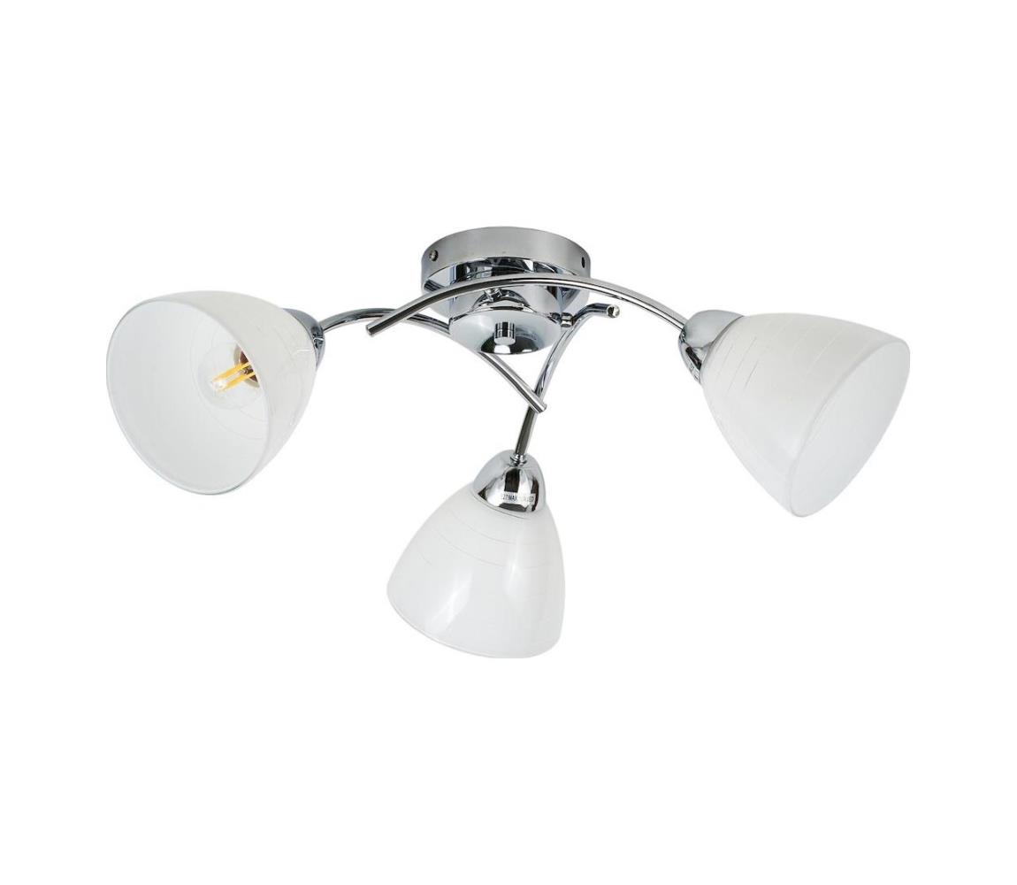 Prisadené stropné svietidlo CLARA 3xE27/15W/230V v lesklom chróme ML2758