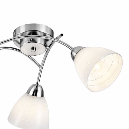 Prisadené stropné svietidlo CLARA 3xE27/15W/230V v lesklom chróme