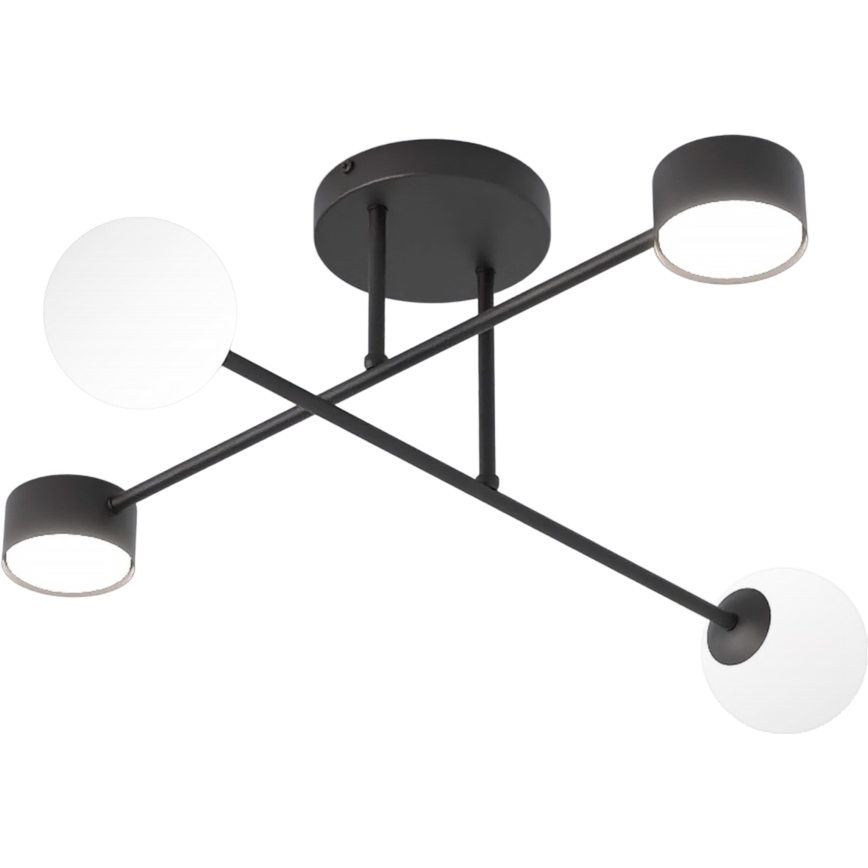 Prisadené stropné svietidlo HOLON 2xG9/8W/230V + 2xGX53/12W čierne