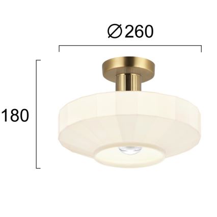 Prisadené stropné svietidlo VIVIAN 1xE27/40W/230V zlaté