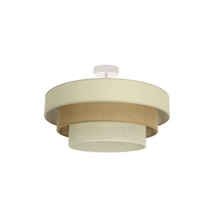 Prisadené stropné svietidlo WENTA 1×E27/60W/230V, Ø 50 cm, béžové/juta