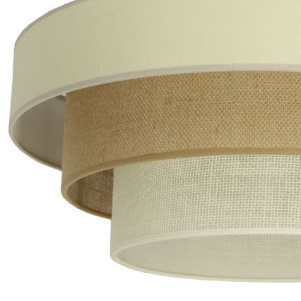 Prisadené stropné svietidlo WENTA 1×E27/60W/230V, Ø 50 cm, béžové/juta