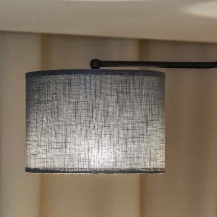 Prisadený luster ALBA 3xE27/15W/230V sivý