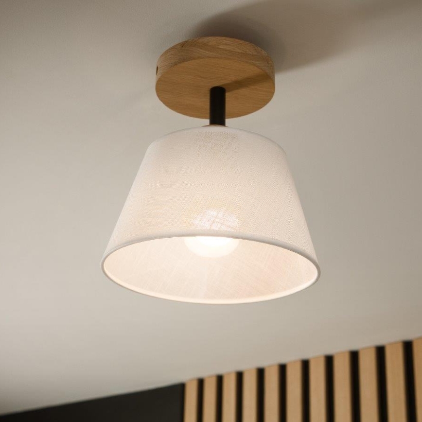Prisadený luster ANTONIO 1xE14/60W/230V biela/dub