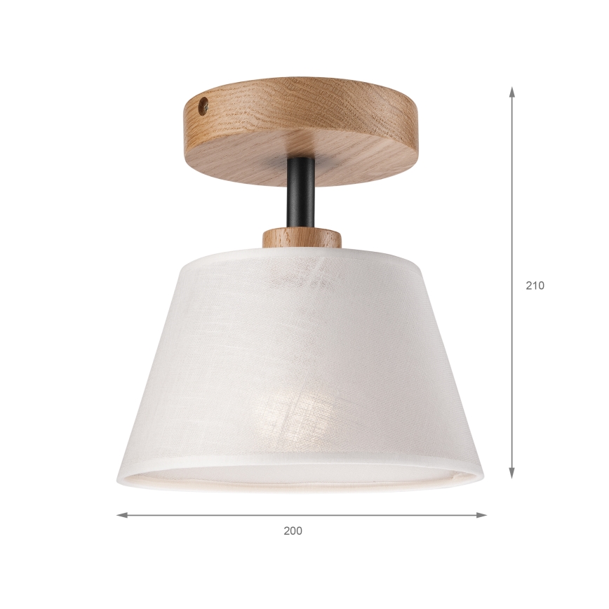 Prisadený luster ANTONIO 1xE14/60W/230V biela/dub