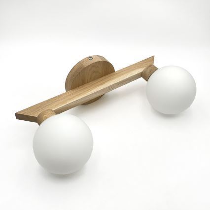 Prisadený luster ANTONIO 2xG9/5W/230V dub/biela