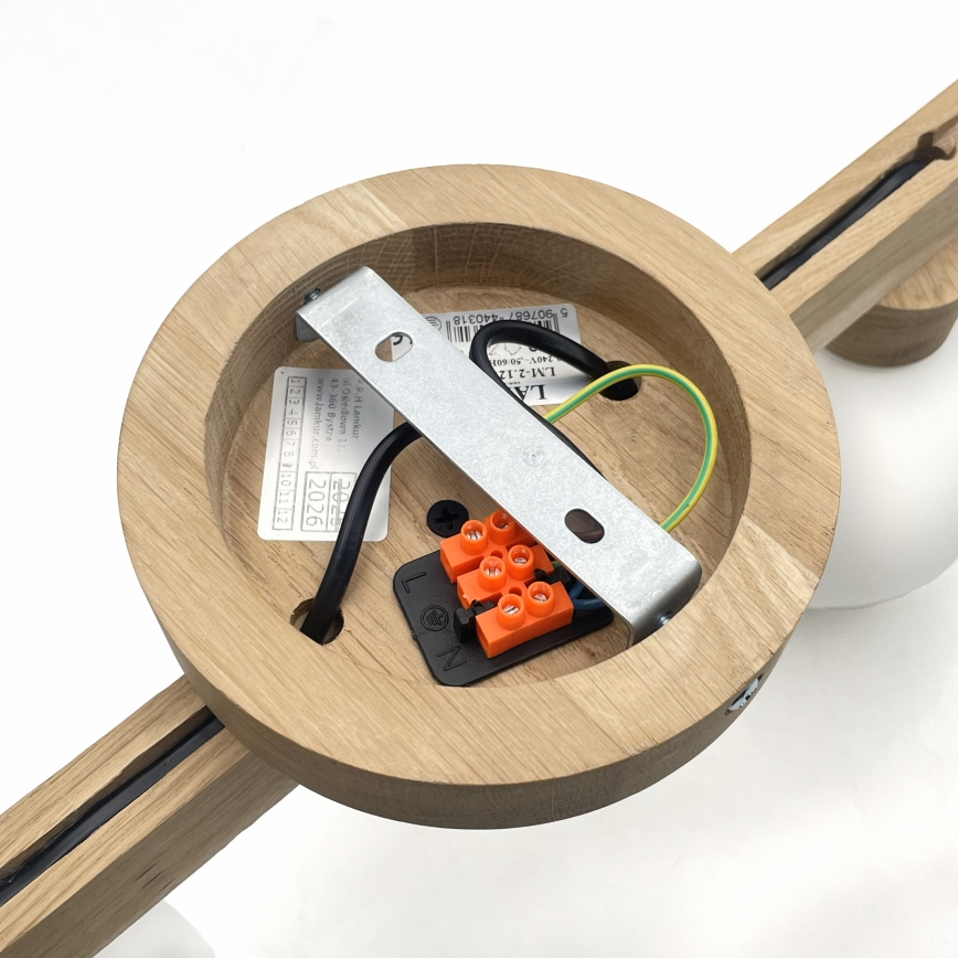 Prisadený luster ANTONIO 2xG9/5W/230V dub/biela