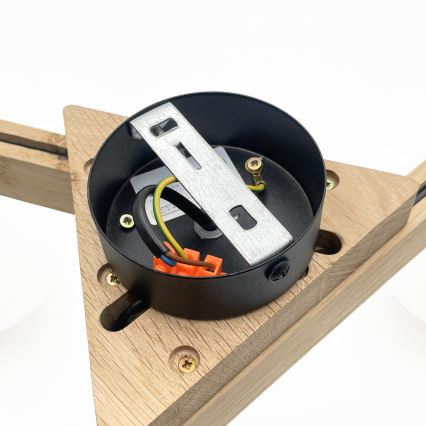 Prisadený luster ANTONIO 3xG9/5W/230V dub/biela