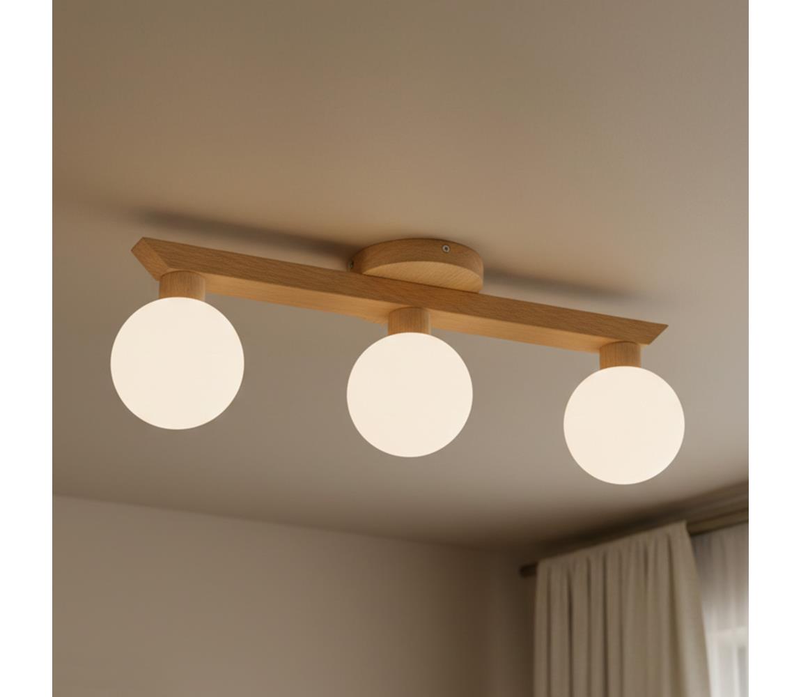 Prisadený luster ANTONIO 3xG9/5W/230V dub/biela LM-3.128/A/DĄB