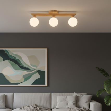 Prisadený luster ANTONIO 3xG9/5W/230V dub/biela