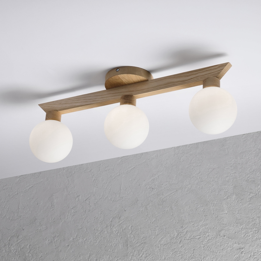 Prisadený luster ANTONIO 3xG9/5W/230V dub/biela