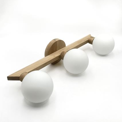 Prisadený luster ANTONIO 3xG9/5W/230V dub/biela