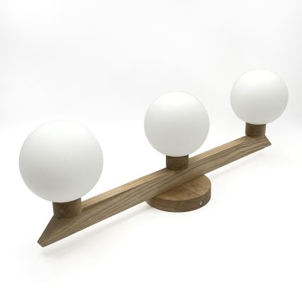 Prisadený luster ANTONIO 3xG9/5W/230V dub/biela