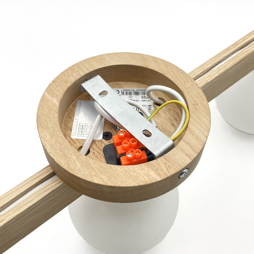 Prisadený luster ANTONIO 3xG9/5W/230V dub/biela