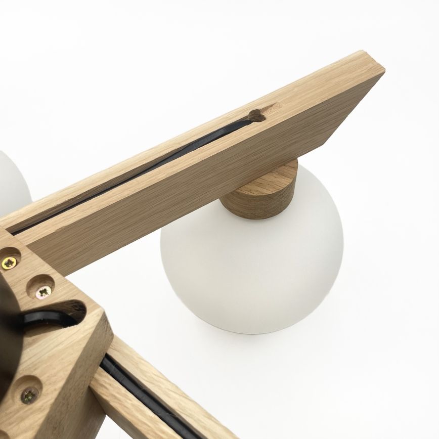 Prisadený luster ANTONIO 5xG9/5W/230V dub/biela