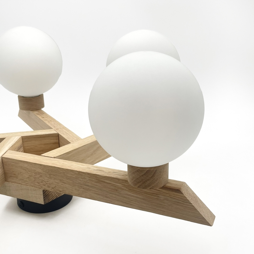 Prisadený luster ANTONIO 5xG9/5W/230V dub/biela