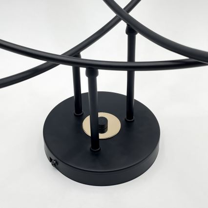 Prisadený luster ANYA 6xE27/15W/230V čierna/zlatá