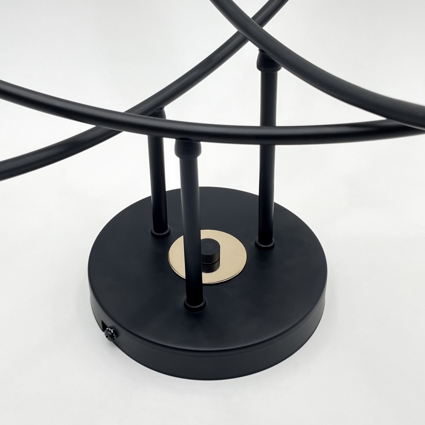 Prisadený luster ANYA 6xE27/15W/230V čierna/zlatá