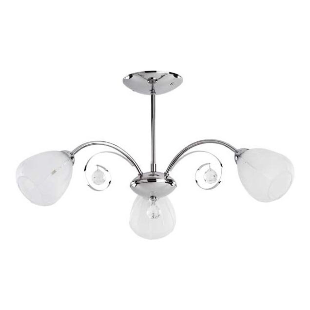 Prisadený luster APOLLO 3xE14/10W/230V lesklý chróm