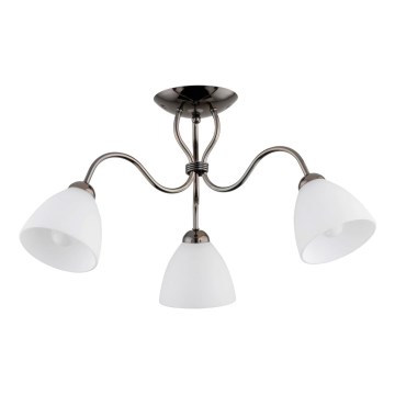 Prisadený luster ARIEL 3xE27/15W/230V šedá
