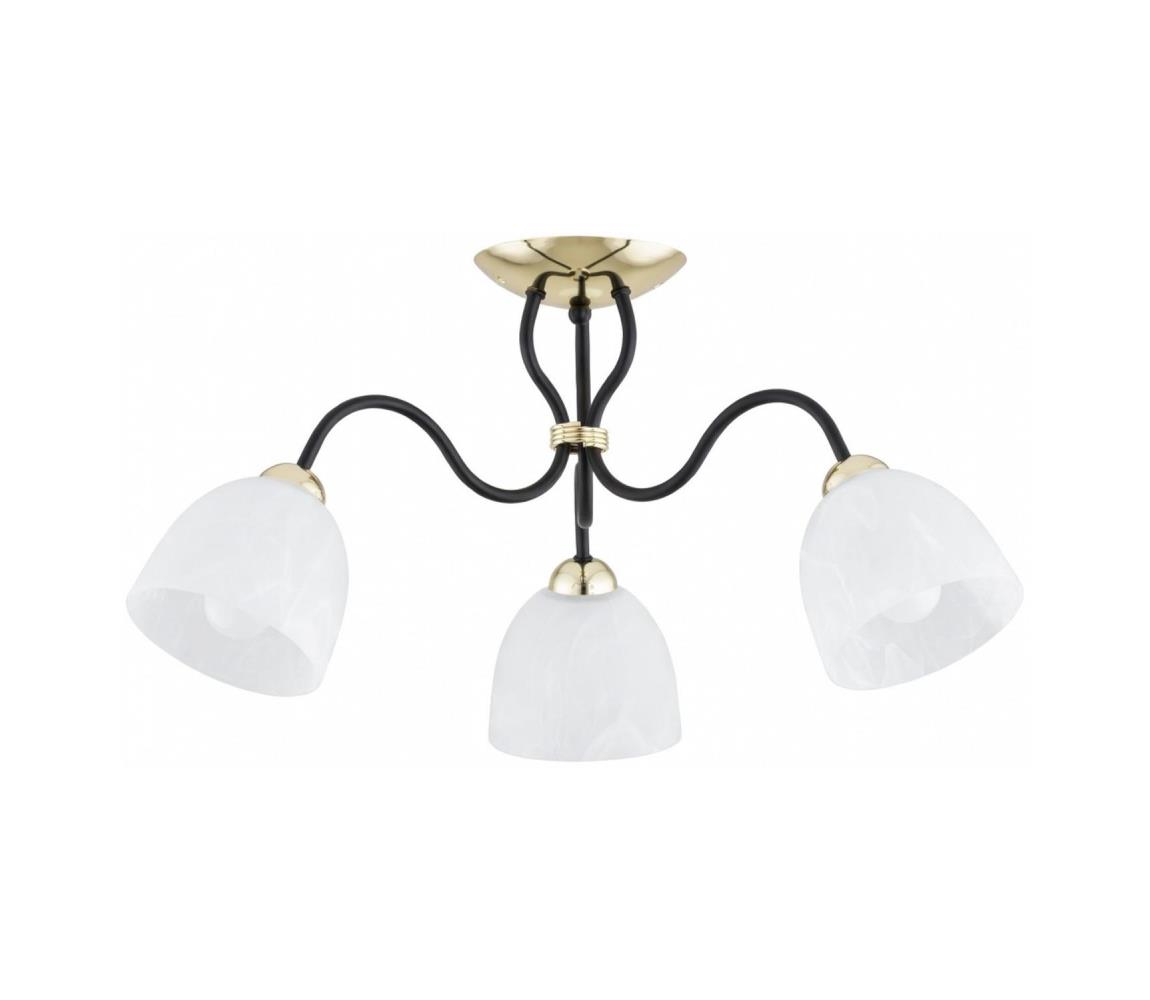 Prisadený luster ARIEL 3xE27/15W/230V zlatá/čierna 62638