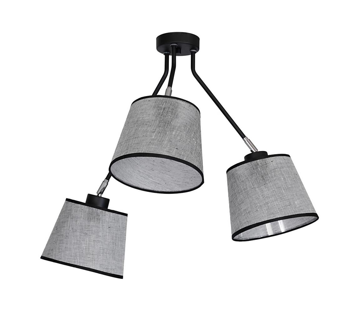 Prisadený luster ASTA 3xE27/60W/230V čierna