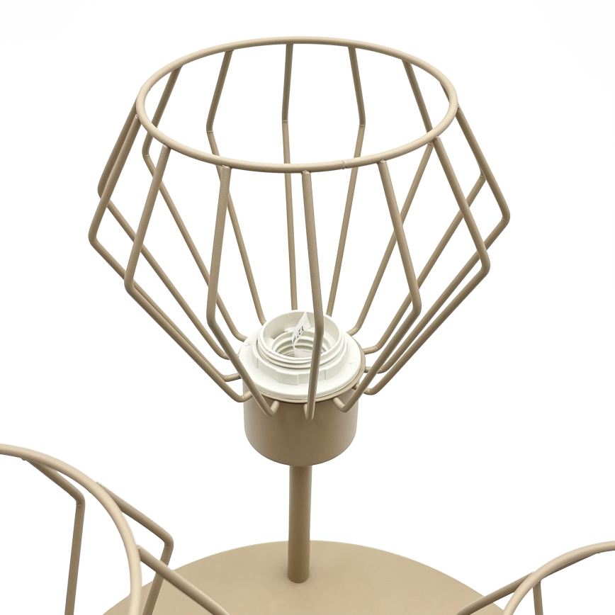 Prisadený luster AUDREY 3xE27/15W/230V, béžový