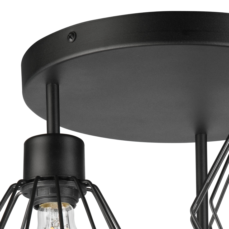 Prisadený luster AUDREY 3xE27/60W/230V čierna