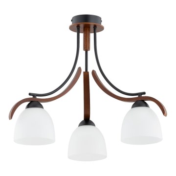 Prisadený luster BAFIA 3xE27/15W/230V hnedá