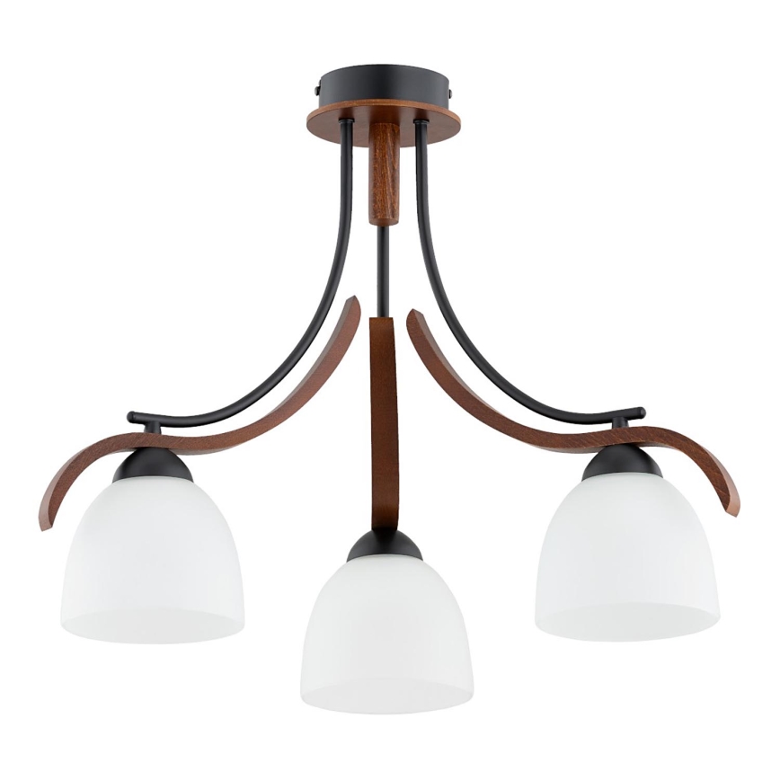 Prisadený luster BAFIA 3xE27/15W/230V hnedá