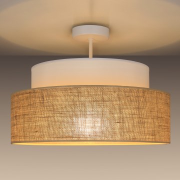 Prisadený luster BOHO 1xE27/60W/230V biela/béžová