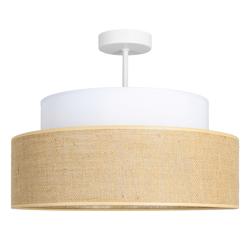 Prisadený luster BOHO 1xE27/60W/230V biela/béžová
